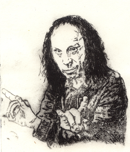 Radierung Ronnie James Dio cbyart